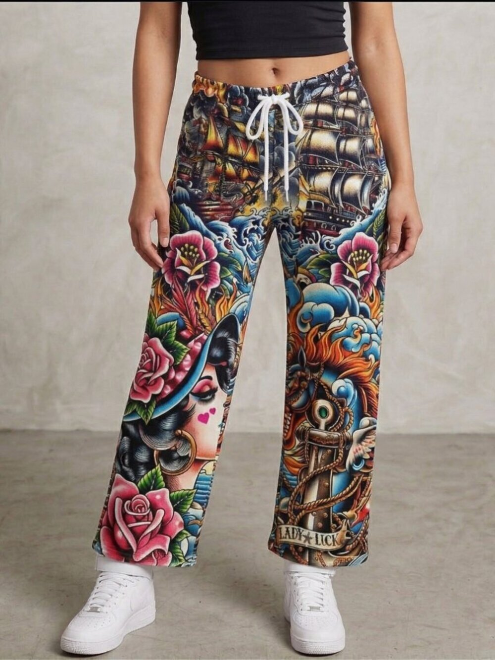 MESH Tattoo Pants Conceptual Subculture One Size fits Small Medium Beach Cover